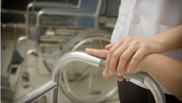 wheelchair and patient
